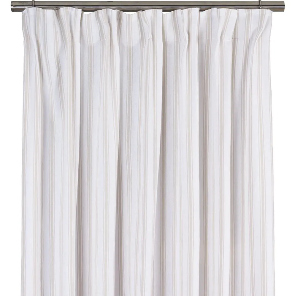 Madicken beige randiga gardiner