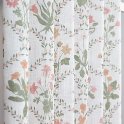 Mary multi gardiner - Blommiga gardiner i slub