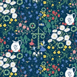 Midsommardans blå tygkasse