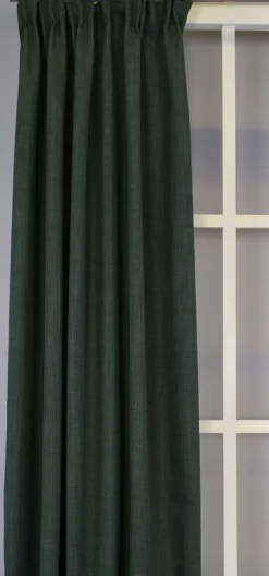 Milo mörkgrön gardiner – Tidlös design med fin struktur