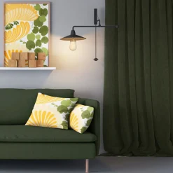 Milo skogsgrön gardiner – Tidlös design med fin struktur
