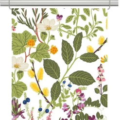Ångermanland panelgardiner med botaniskt mönster