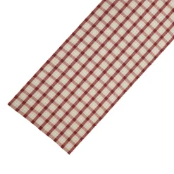 Nils röd löpare 35x120 cm - Röd rutig löpare som lyfter dukningen året om
