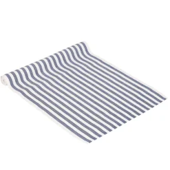 Nina denim randig bordslöpare i bomull 35x120cm