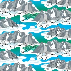Norrland turkos tyg