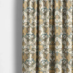 Opulence tyg -Slingrande blad, blommor och ornament