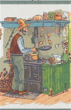 Pannkakor kökshandduk 40X60 - Ekelunds Linneväveri