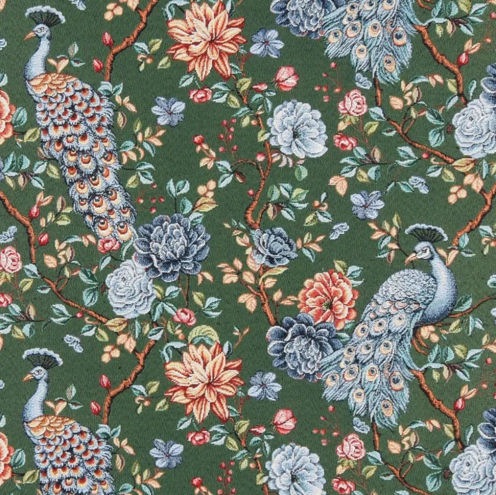 Peacock garden grön gobeläng