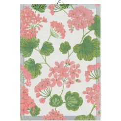 Pelargonia kökshandduk 35X50 - Ekelunds Linneväveri