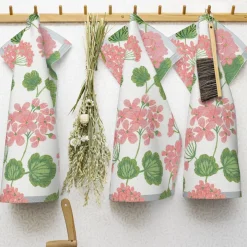 Pelargonia kökshandduk 35X50 - Ekelunds Linneväveri