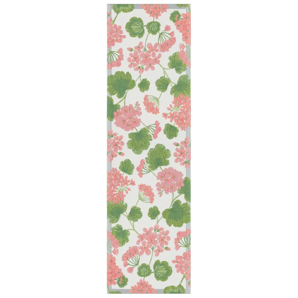 Pelargonia löpare 35X120 - Ekelunds Linneväveri