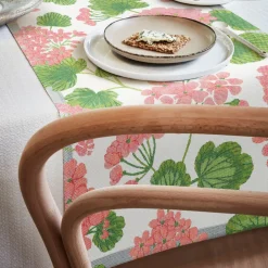 Pelargonia löpare 35X120 - Ekelunds Linneväveri
