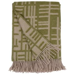 Pickepin mossgrön ullpläd - Almedahls