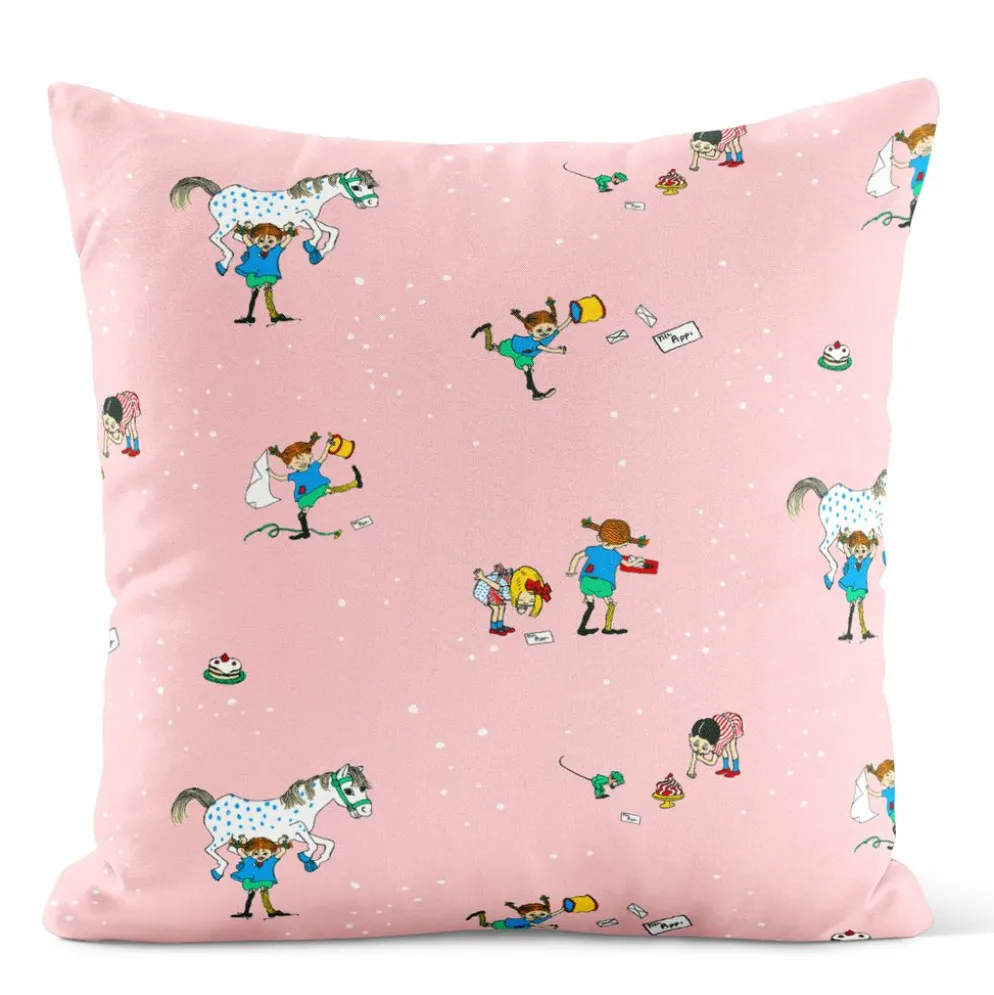 Pippi med vänner – Kuddfodral Rosa