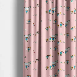 Pippi med vänner rosa tyg