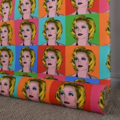 Pop art woman tyg