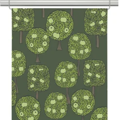 Äppelskogen mörkgrön panelgardiner