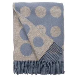 Pricktyg blå-beige ullpläd - Almedahls