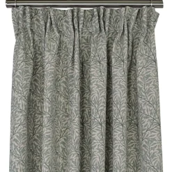 Ramas beige-mint gardiner med kvistar och blad