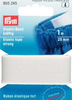 Resårband 25mm vit