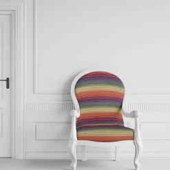 Retro stripes randigt multifärgat gobelängtyg
