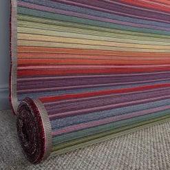 Retro stripes randigt multifärgat gobelängtyg