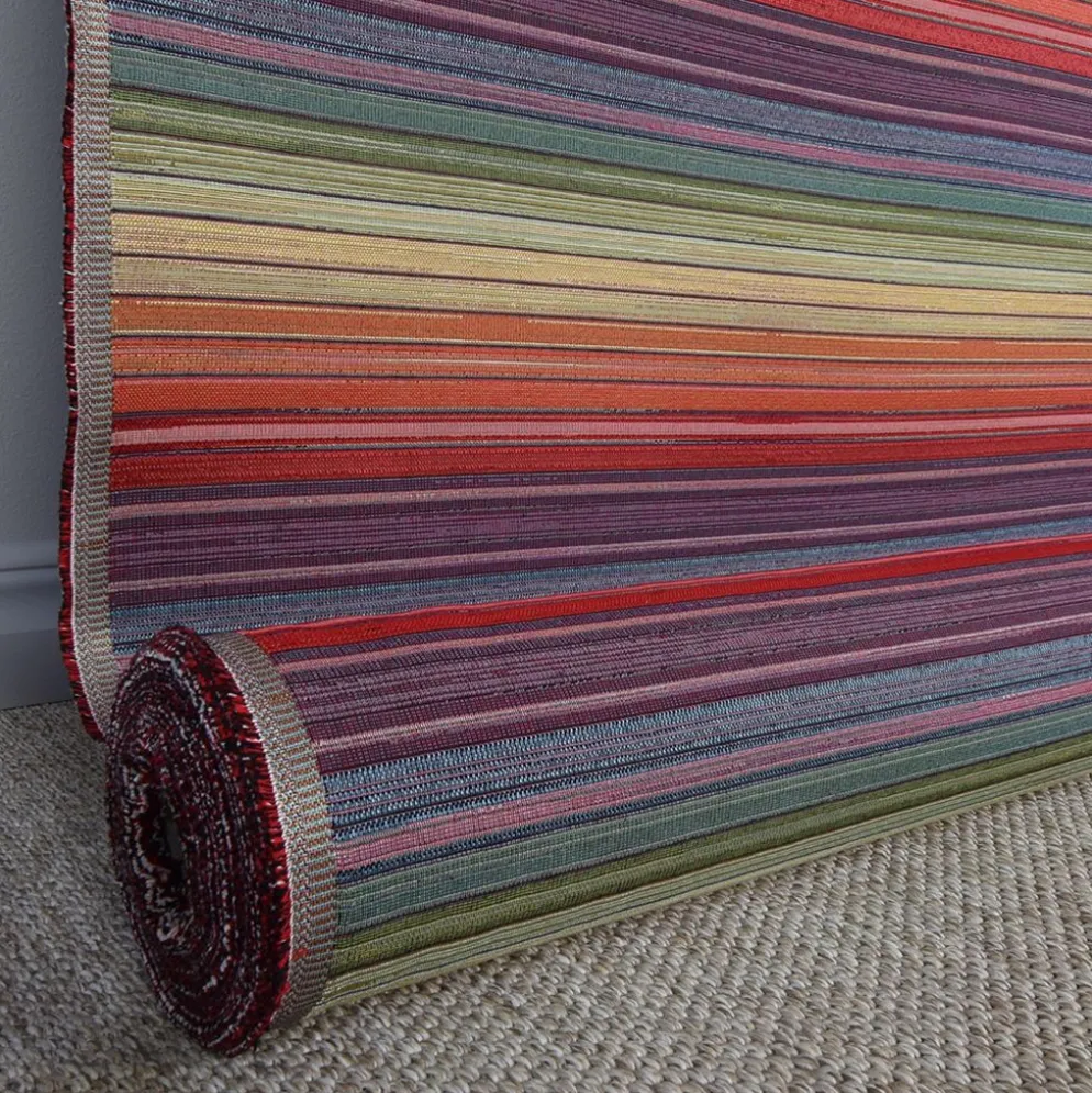 Retro stripes randigt multifärgat gobelängtyg