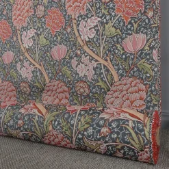 Rosengömma blå - slitstarkt gobelängtyg i arts & crafts-stil