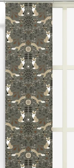 Rävstigen khaki panelgardiner