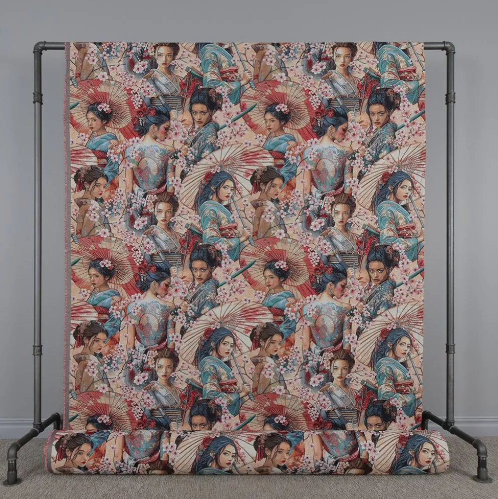 Samurajs gobelängtyg – Japansk design i stark jacquardväv