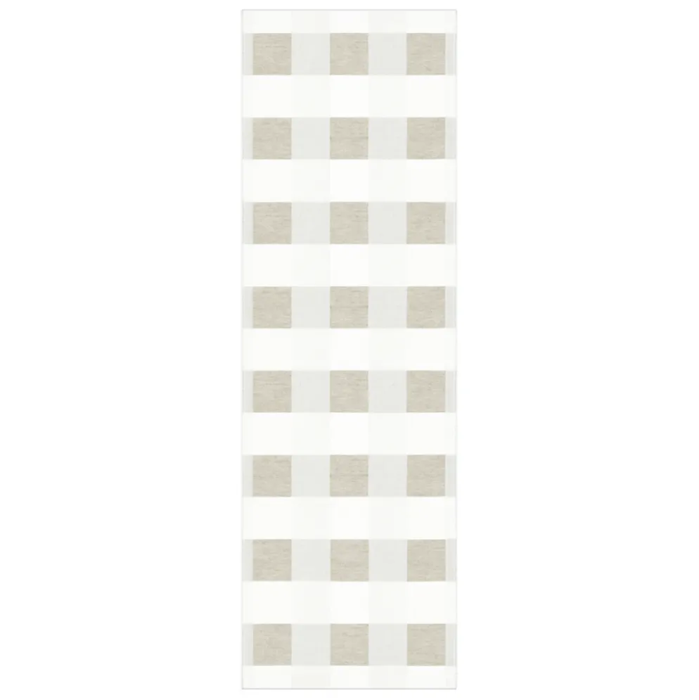 Schack beige löpare 35X110 - Ekelunds Linneväveri