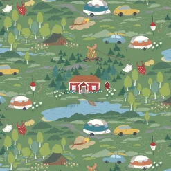 Semester grön tyg – sommar och camping
