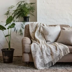Skogen beige ullpläd - Almedahls