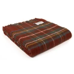 Skotskrutig ullpläd Antique Royal Stewart - 100% Ull, 150x183 cm