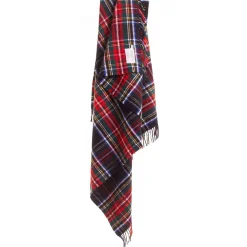 Skotskrutig ullpläd Black Stewart, 100% Ull, 150x183 cm