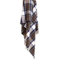 Skotskrutig ullpläd Muted Blue Dress Stewart, 100% Ull, 150x183 cm