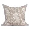 Sonia beige blommigt kuddfodral i bomull 48x48cm