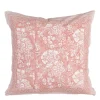 Sonia rosa blommigt kuddfodral i bomull 48x48cm