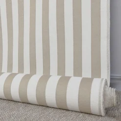 Straight Line outdoor beige randigt jacquardtyg