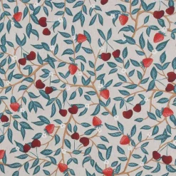 Strawberry Cherry - Linnelook tyg med Jordgubbar & Körsbär
