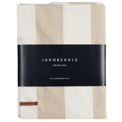 Striato beige randig textilvaxduk – praktisk bordsduk