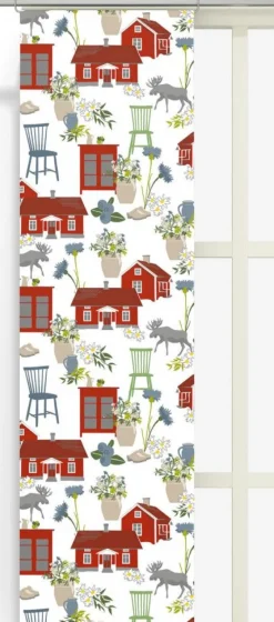 Strövtåg vit panelgardiner