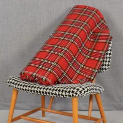 Tartan röd skotskrutigt tyg