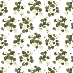 Textilvaxduk Astrid gul pelargoner