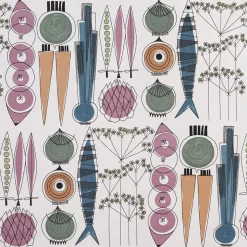 Textilvaxduk Picknick blå/rosa - lekfull retrodesign i mjuka färger