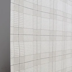 Textilvaxduk ruta beige