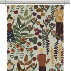 Trädgård rost/beige panelgardiner