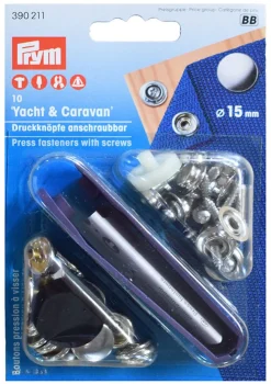 Tryckknapp Yacht & Caravan silver