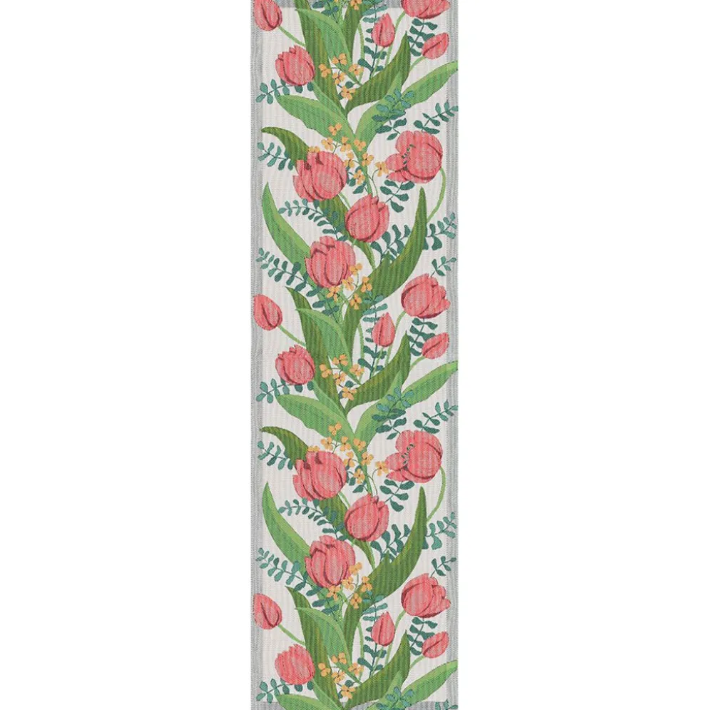 Tulpanlund löpare 35x120 - Ekologisk bomull med tulpanmotiv