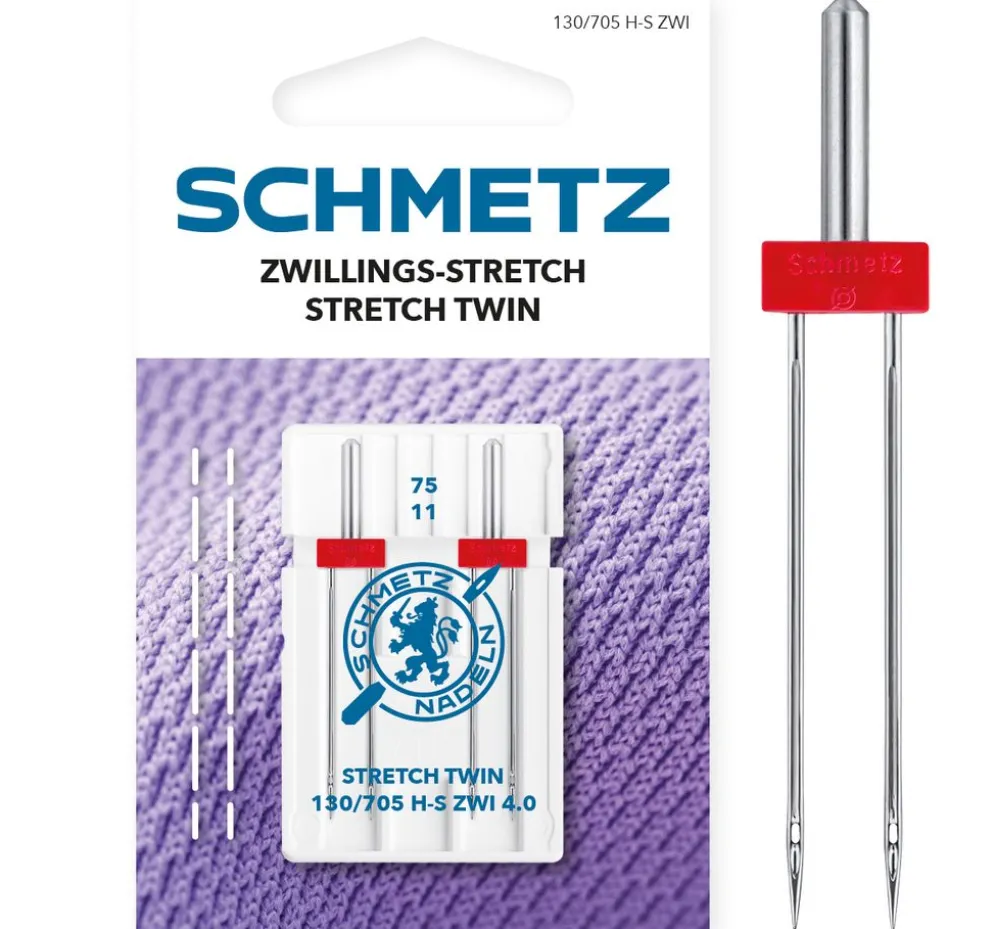 Tvillingnål stretch 4,0mm 2-pack